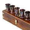 Nagina International 06 Shot Glasses With Rosewood Box