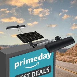 Solar Sign Light, Wireless Billboard Light, 12000mAh Battery IP65 Waterproof, 420Pcs Ultra-Bright White LED Beads Signboard Lights for Real Estate Sign Posts Business Shop Address