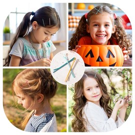 AOZUO Colorful Bobby Pins, 50pcs 2.2 Inch Mini Hair Pins Metal Hair Clips Hairpins Barrettes Accessories for Women Gilrs Buns Long Straight Curly Hair Various Hairstyles(Straight Style)