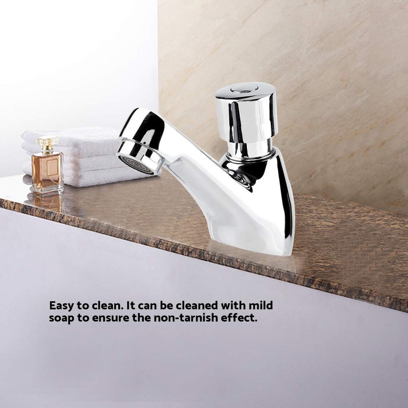 Chrome Plated Self Closing Robinet, Self Closing Faucet, Water Saving