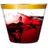 100 Plastic Cups, 9 Oz Gold Plastic Cups Old Fashioned