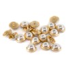 Craftisum Matte Gold Faux Pearl Sewing Shank Buttons 20 Pcs