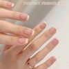 QISANKEE Short French Nails Press on Nails Coffin Fake Nails,
