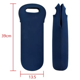 Wine Bags Set of 2 Cold Storage Insulated Sake Champagne Waterproof Insulated Insulated Cooling Dry Portable, Blue, Simplicity