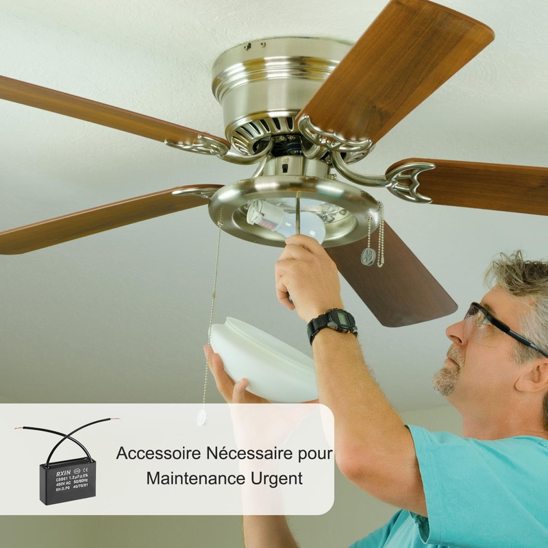 uxcell Ceiling Fan Capacitor CBB61 15uF 450V AC 2 Wires