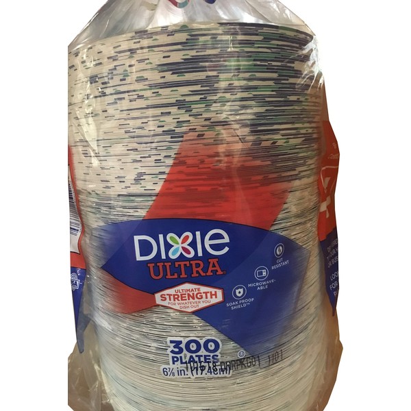 Dixie Ultra Strength 6 7/8" Plates (300Count),, ()