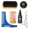 7PCS/Set Portable Men Beard Styling Shaping Cream Oil Brush Comb