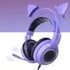 Cat Ears Headphone for Girls, Cute Gaming Headset with Removable