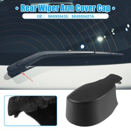 A ABSOPRO 2 pieces rear windscreen wiper, arm nut cover for VW Golf 6, black