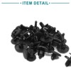 ACROPIX 7mm Hole Universal Push Fasteners Rivets Fender Clips Black