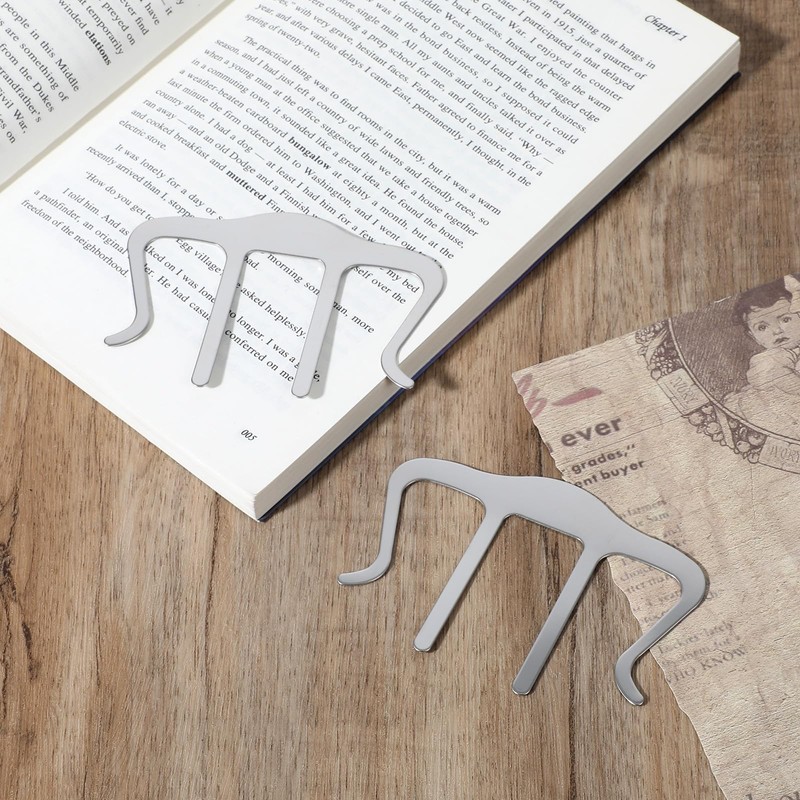 HJZHII 2PCS Metal Music Book Clips, Silver Sheet Music Page
