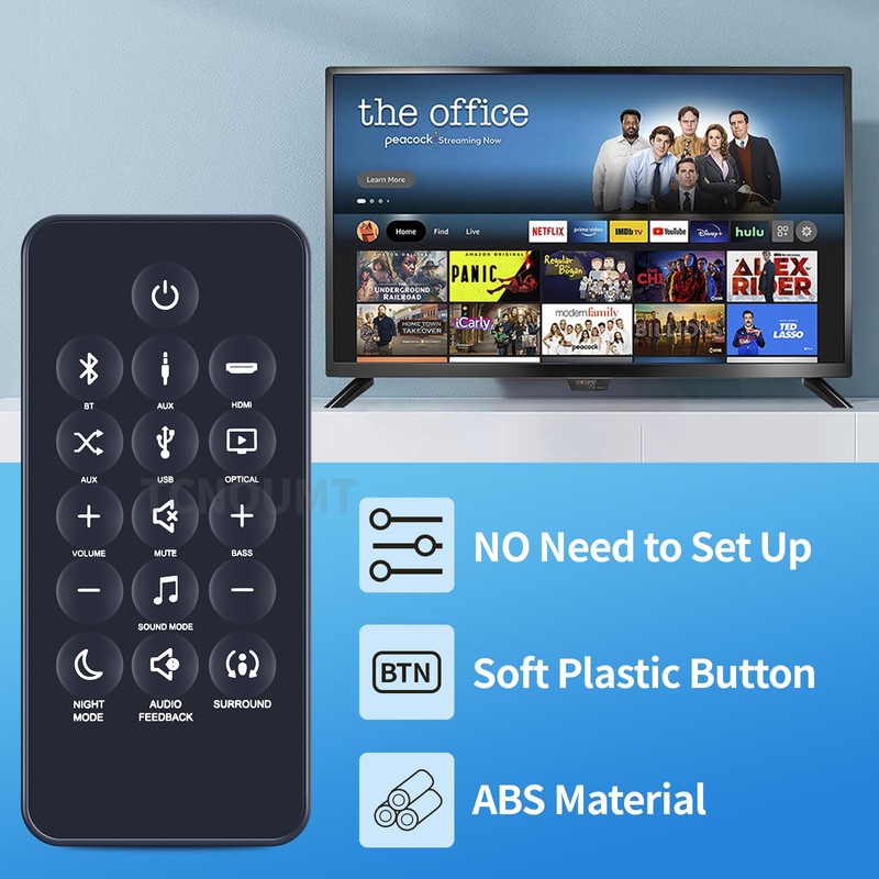 TCNOUMT BT-0520 Remote Control Suitable for JBL Bar Studio 2.0