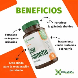 Kit 3 Frascos Saw Palmetto 60 Cápsulas De 500mg Sin Sabor