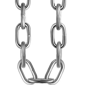 Stainless Steel Link Chain, 304 Stainless Steel Link Proof Coil Chain Heavy Duty Chains Cable Safty Towing Chain for Trailer Swing Hanging Anti-Theft