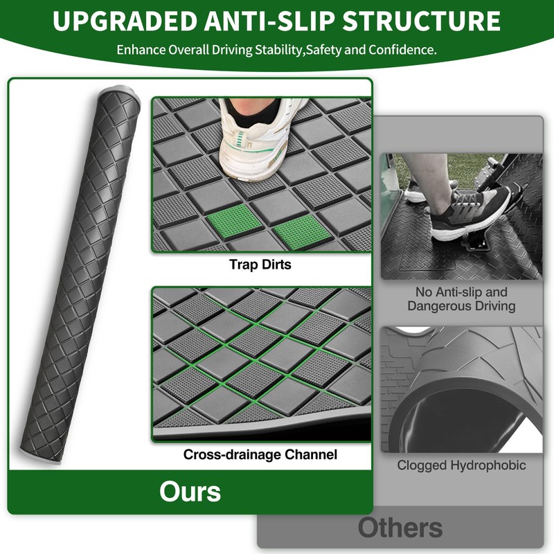 Cartalia Golf Cart Floor Liner Mat 8mm Thick Rubber Full