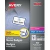 Avery Flexible Name Badges for Laser and Inkjet Printers, 3-3/8"