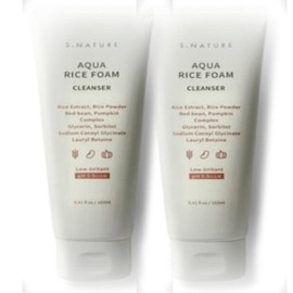 Nutrition Friend S-Nature Aqua Rice Mildly Acidic Cleansing Foam 160ml 2pcs / 영양친구 에스네이처 아쿠아 라이스 약산성 클렌징폼 160ml 2개