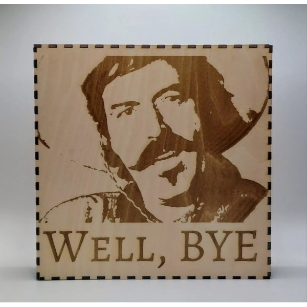 Blue Ridge Trading Post Tombstone Curly Bill Shelf Sign -