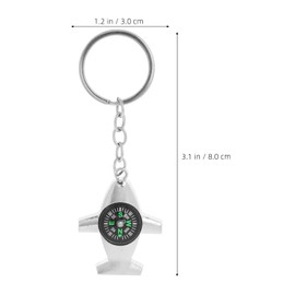 Generic 2pcs Portable Compass Keychain Hiking Accessory with for Outdoor Survival and Camping Activities Lightweight and Stylish Keyring Pendant