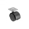 4X New 40mm Plastic Swivel Castor Wheel Black Furniture Caster