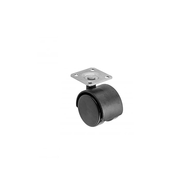 4X New 40mm Plastic Swivel Castor Wheel Black Furniture Caster