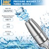 Boltigen Stainless Steel Turbo Nozzle Pressure Washer, 360° Rotating Pressure