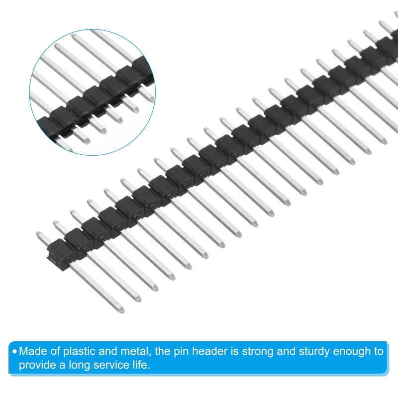 PATIKIL Pack of 10 DIP Pin Headers Single Row 40P