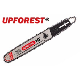 10 Inch Chainsaw Guide Bar and Chain Combo 3/8" LP Pitch .043" Gauge 40 Drive Links, Fits Milwaukee M18 FUEL Pole Saw, Ryobi P546, Worx WG322, LCS1020, CMCCS610D1 - R40 (3 Chains) (AF10440BQ1)