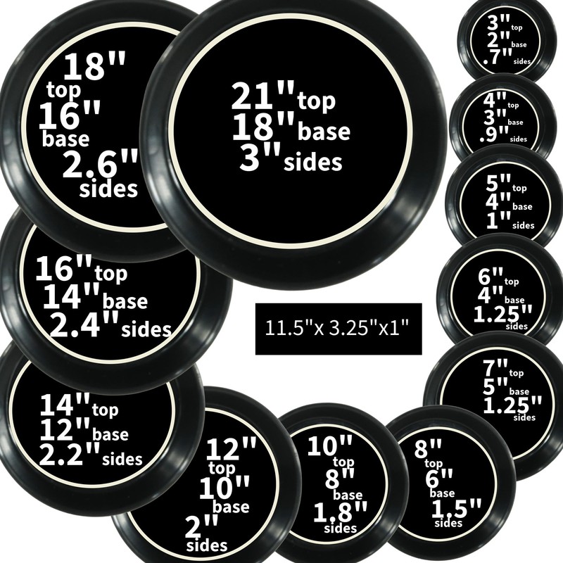 Austin Planter 18inch Saucer Black Polypropylene for Indoor and Outdoor