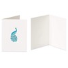 Papyrus Blank Cards with Envelopes, Heart and Peacock (2-Count)