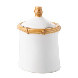 Juliska Bamboo Sugar Bowl - Coffee Sugar Bowl with Lid