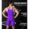 Exxact Sports Men's Wrestling Singlet, High Performance Powerlifting Singlet Wrestling