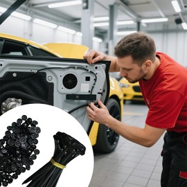 Nevoluxer 100 Stück wiederverwendbare Kabelbinder Schnalle – Nylon Universal Kabelbinder Schnalle, selbstsichernd, robust, Mehrzweck für Auto, Haushalt, Reparatur, Kabelmanagement