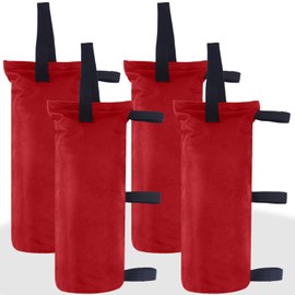 ABCCANOPY Canopy Weights Set of 4-120LBS Sand Bags for Pop up Tent, Weight Bags for Outdoor Gazebo, Trampoline, Pergola, Red (Without Sand)