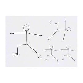 4 x 'Yoga Warrior II Pose' Temporary Tattoos - Water Resistant, Skin-Safe, Non-Toxic Transfers, Mixed Sizes (TO00078846)