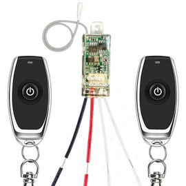 VONVOFF Mini 12V Remote RF ON/OFF Switch - Dry Contact Click DC5V/12V/24V 2A Relay, 164ft Long Range Wireless Light Switch for Garage Door, Motor, Car