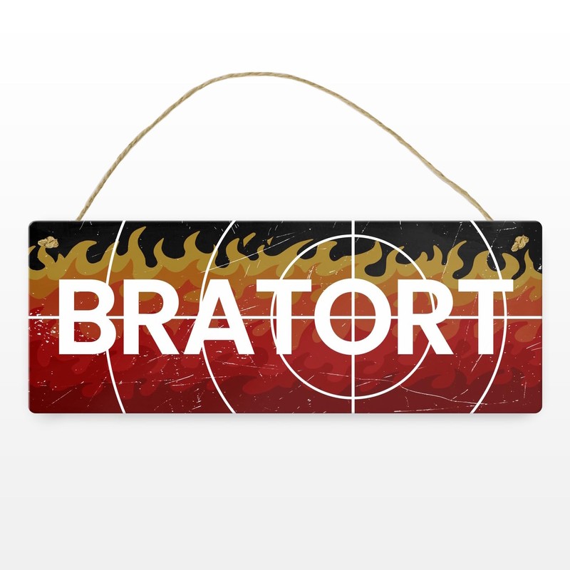 Bratort Metal Sign L 10.5 x 28 cm for the