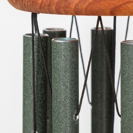 Festival 24-inch Redwood Wind Chime 8 Tubes in Forest Green by Wind River for Patio, Backyard, Garden, and Outdoor décor. Made in The USA