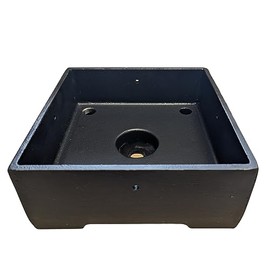 Full 6x6 (ID 6”) Post Anchor Heavy Duty Cast Aluminum Structural – Ornamental-Matte Black Powder Coat Finish-FITS Rough Cut Timber