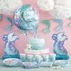Unique 58335EU Eco Friendly Plates-23cm-Mermaid Party-Pack of 8, Paper, Multicoloured