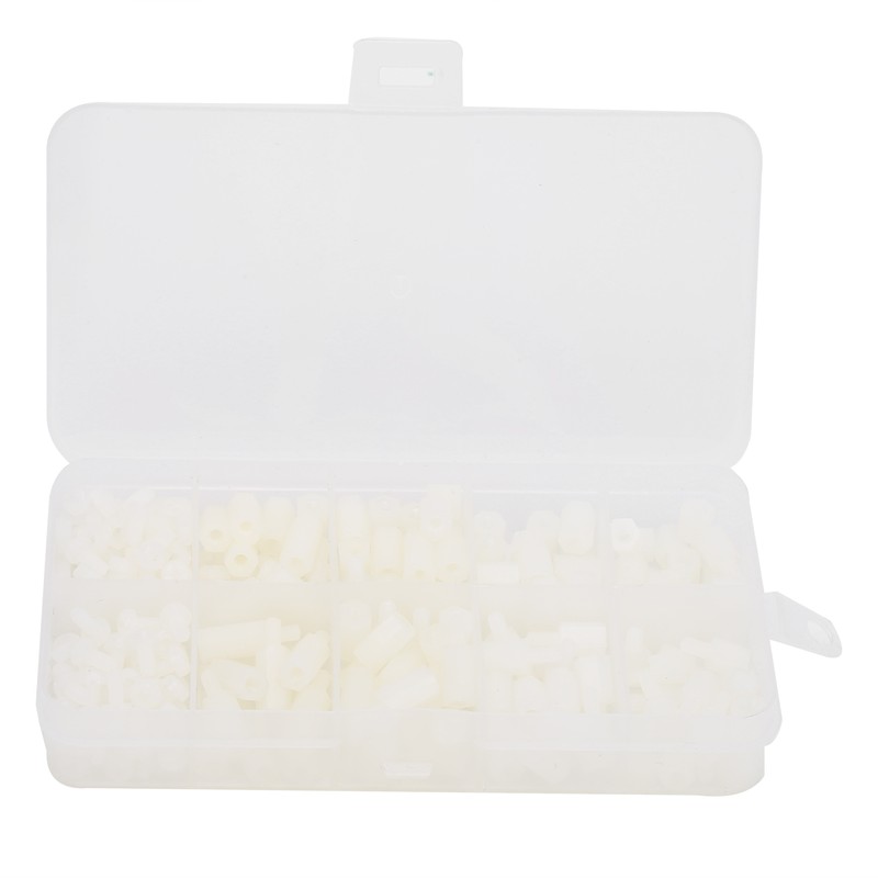 300Pcs M3 White Nylon Screw Set Insulation Material Male Female