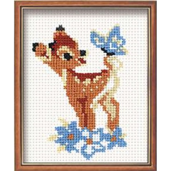 Riolis Bambi Kreuzstich-Set, Baumwolle, Mehrfarbig, 13 x 16 x 0,1 cm