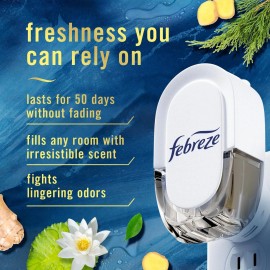 Febreze Fade Defy PLUG Ocean Scent Starter Kit with 2 Refills 1.74 Fl Oz