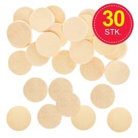 Baker Ross FX816 Wooden Painting Stones - 30 Pack Craft Blanks for Decorating