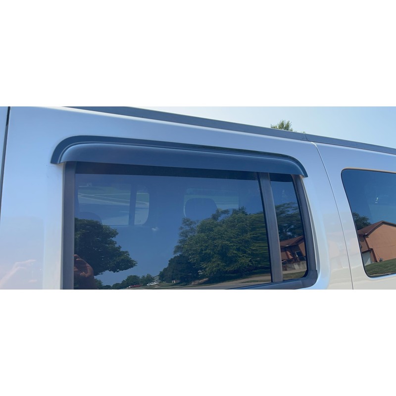 Ratzsdala 94329 External Durable Side Window Rain Guards, 4pcs Tape