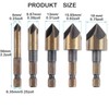 KEWAYO Countersink Drill Bit Set for Metal, Countersink 82°, Countersink