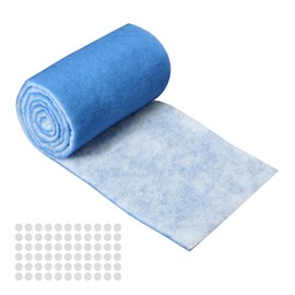 Air Vent Filters Roll, 12" x 90" Cut to Size Air Filters with 66PCS Velcros(35+ Filters), MERV 8 Triple Filtration Vent Filter Material for Home Floor, Ceiling, HVAC, AC, Grilles (12x90 inch)