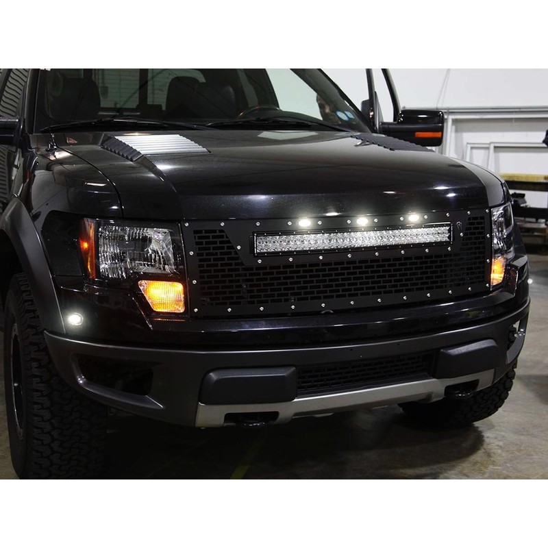 iJDMTOY Clear Lens 60-SMD LED Front Grille Running Lights and