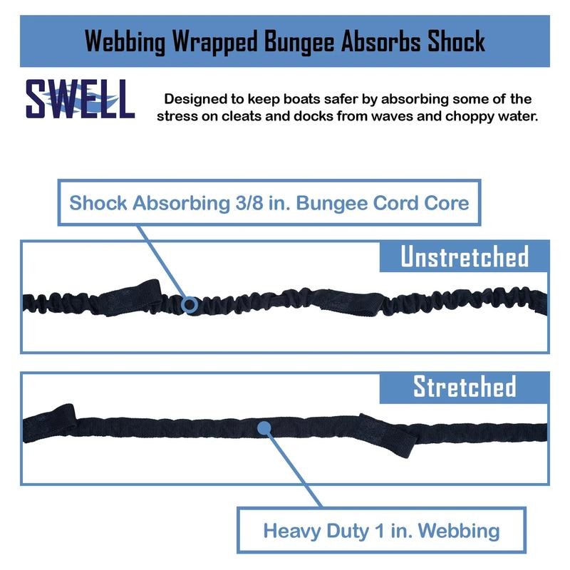 SWELL Wakesurf - Bungee Dock Line 6 ft. - Shock