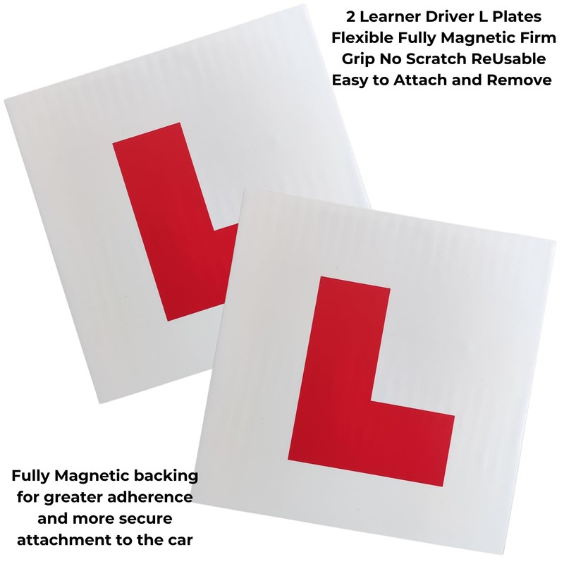 Car L Plates for Learner Drivers with Strong Fully Magnetic